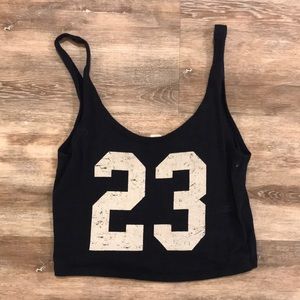 Navy 23 crop top